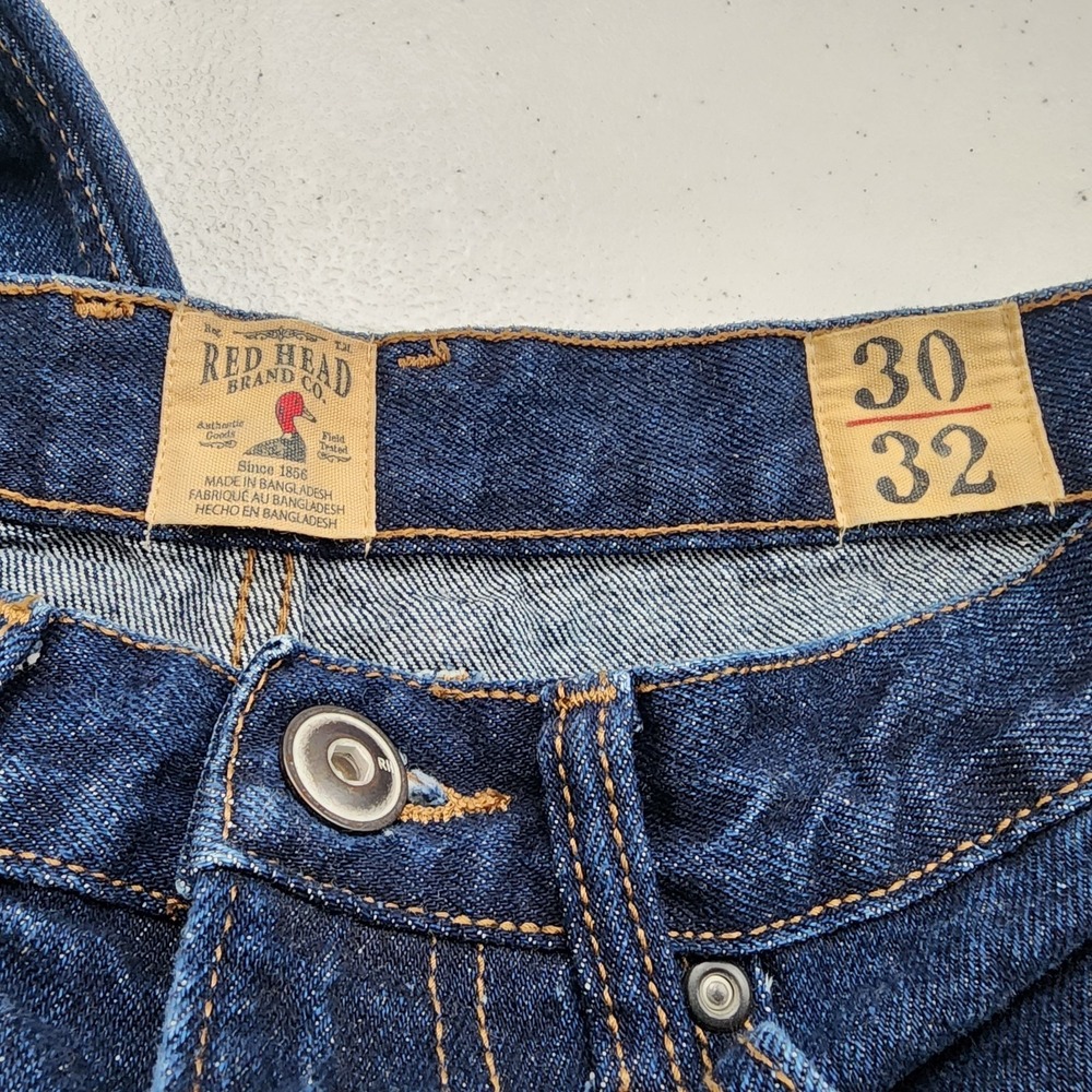 Men Red Head Jeans 30/32 Medium Wash - Picture 5 of 6
